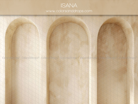 Fondo fotográfico beige texturizado Isana – tres arcos murales beige envejecidos | Colors&Drops