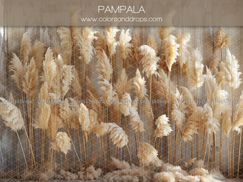 Mother's & Father's Day photo backdrop Pampala – dense cluster of pampas grass | Colors&Drops