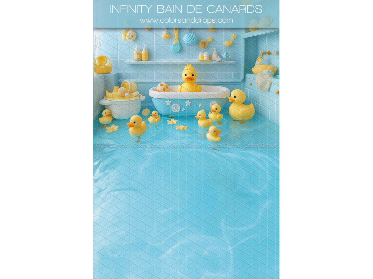 Fond photo infini avec sol Infinity Bain de Canards – fond infinity bain de canards en caoutchouc | Colors&Drops