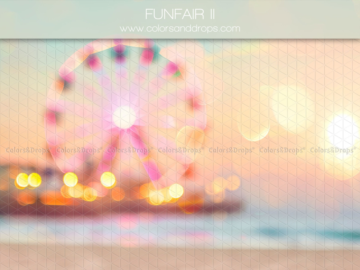 Fondo fotográfico de bebé y smash cake Funfair II – noria iluminada difuminada al atardecer | Colors&Drops