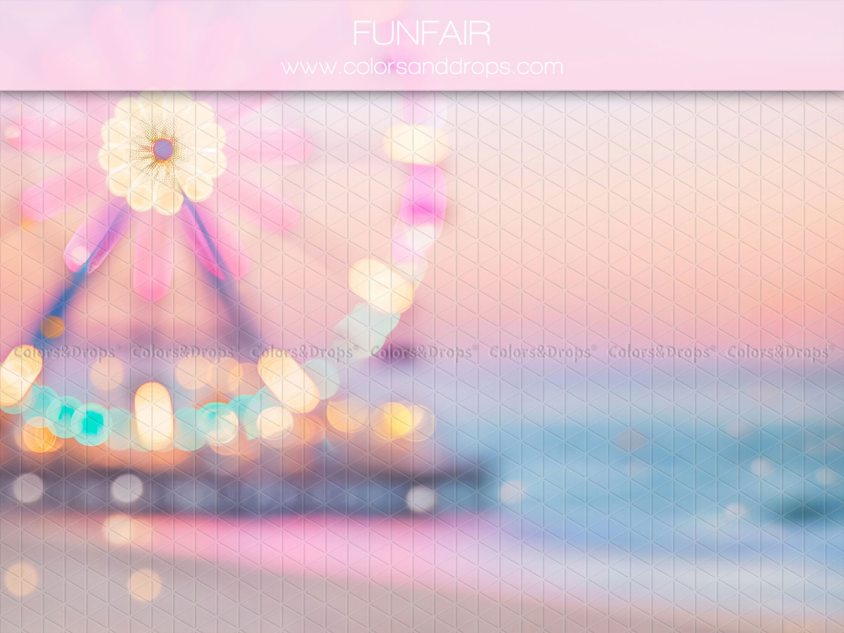 Fond photo bébé et smash cake Funfair – grande roue floue au bord de la mer | Colors&Drops
