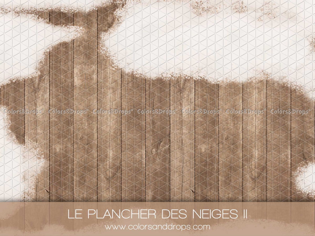 Christmas photo backdrop & floor Le Plancher des Neiges II – wooden floor with snowy edges | Colors&Drops
