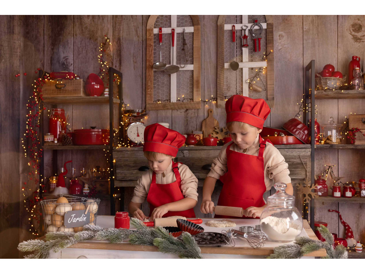 Fond photo d'angle de Noël La Cuisine D'Antan – cuisine d'antan avec plancher | Colors&Drops
