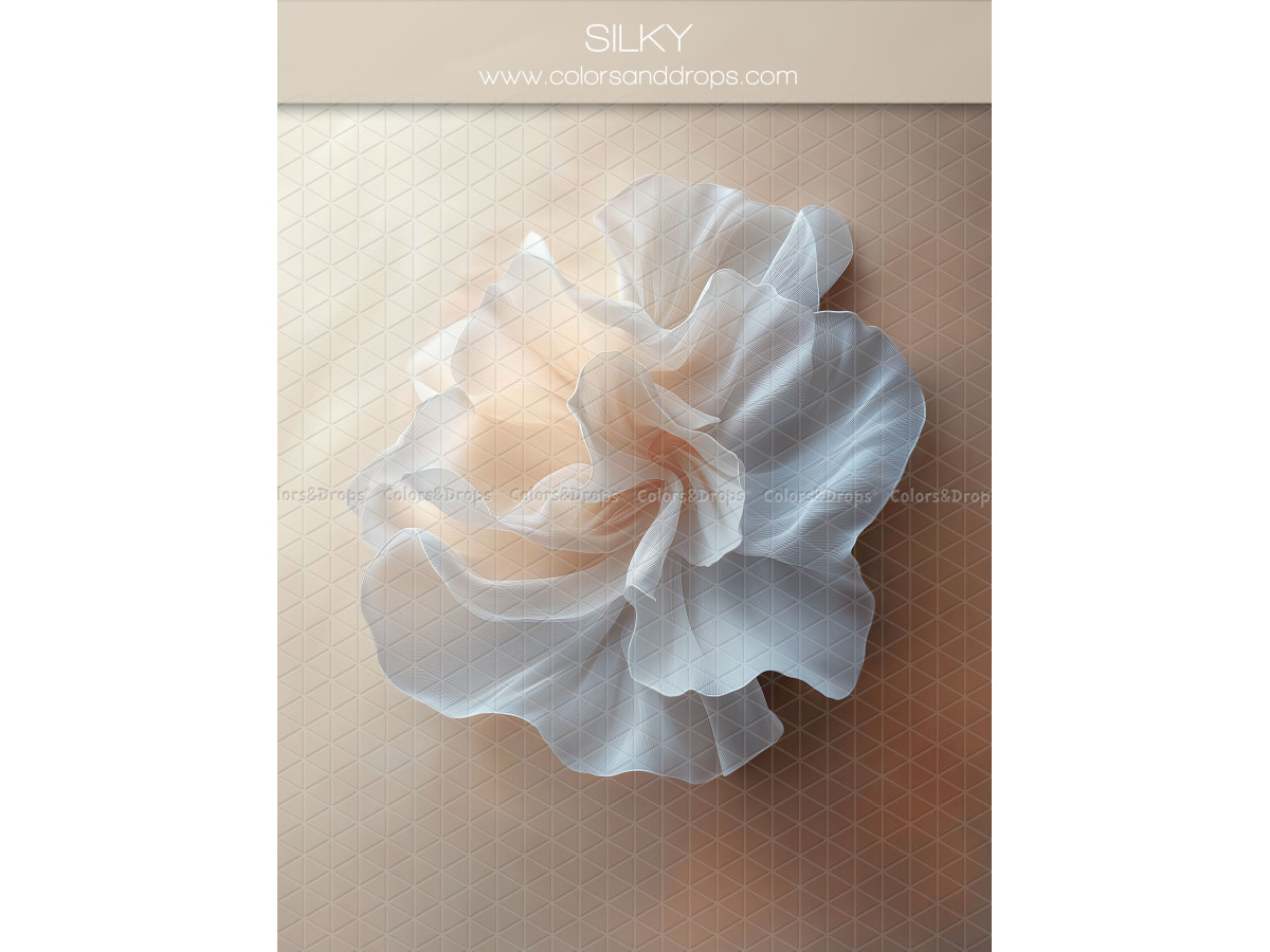 Fondo fotográfico de embarazo y retrato Silky – flor de tela blanca y azul pálido | Colors&Drops
