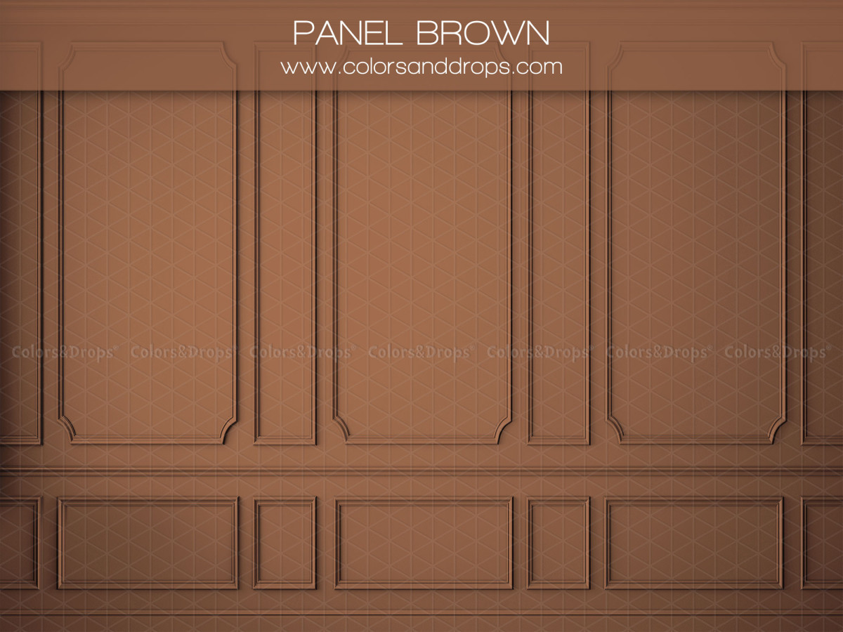 Fondo fotográfico marrón caramelo texturizado Panel Brown – pared con molduras marrón caramelo | Colors&Drops