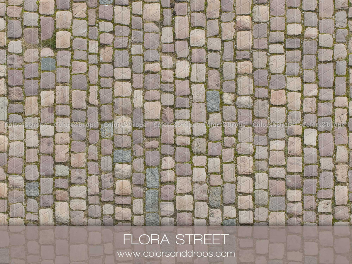 Photo floor Flora Street – grey cobblestone floor | Colors&Drops