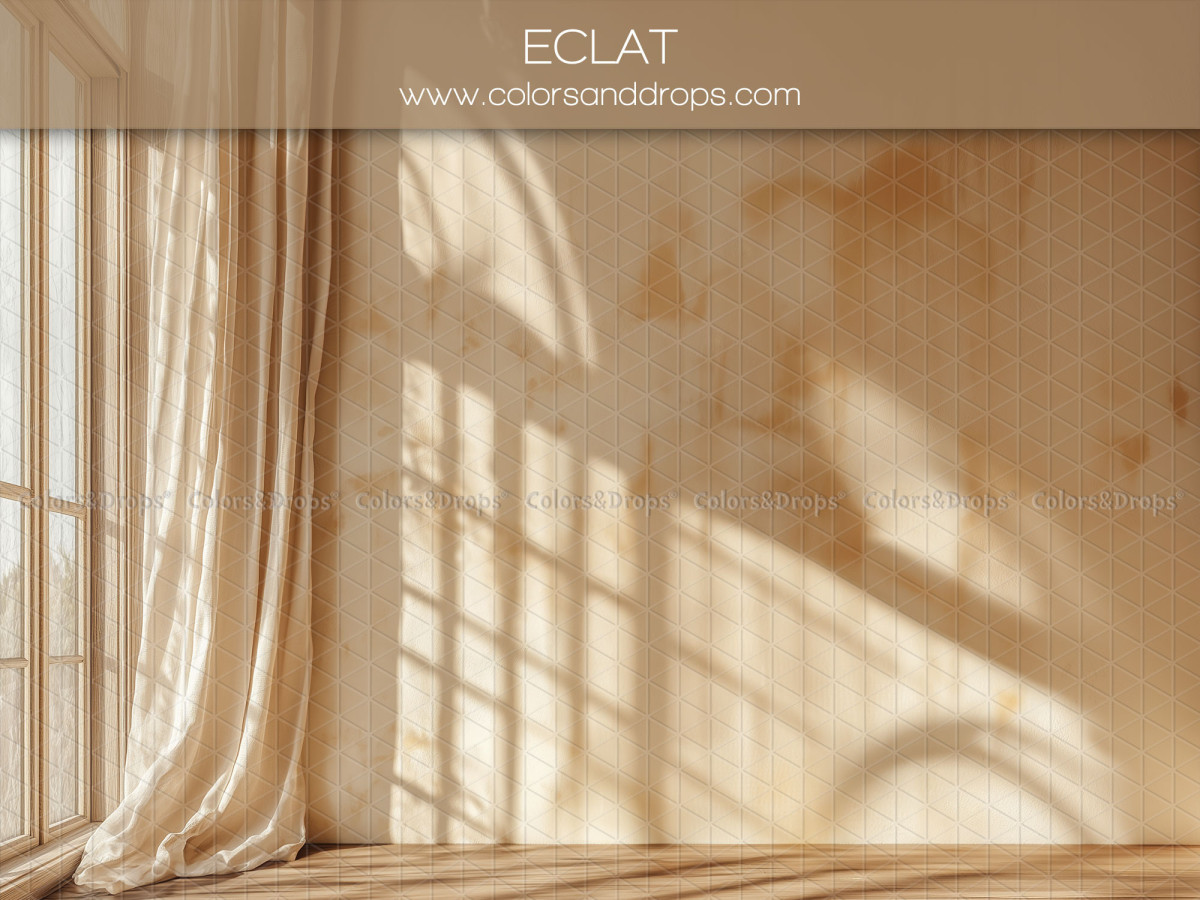 Fond photo grossesse et portrait Eclat – mur ensoleillé avec rideau et ombres de fenêtre | Colors&Drops