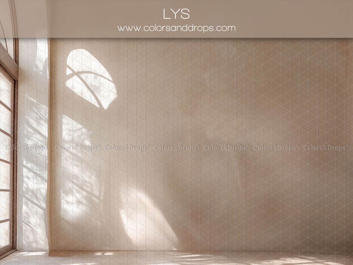 Maternity & portrait photo backdrop Lys – beige wall with arched window shadows | Colors&Drops