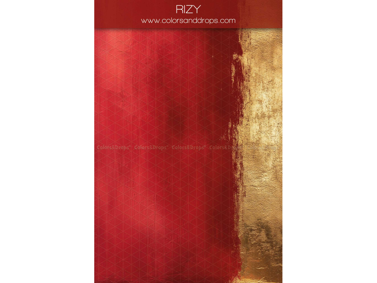 Fondo y suelo fotográficos rojo texturizados Rizy – textura efecto pintura roja con franja dorada | Colors&Drops