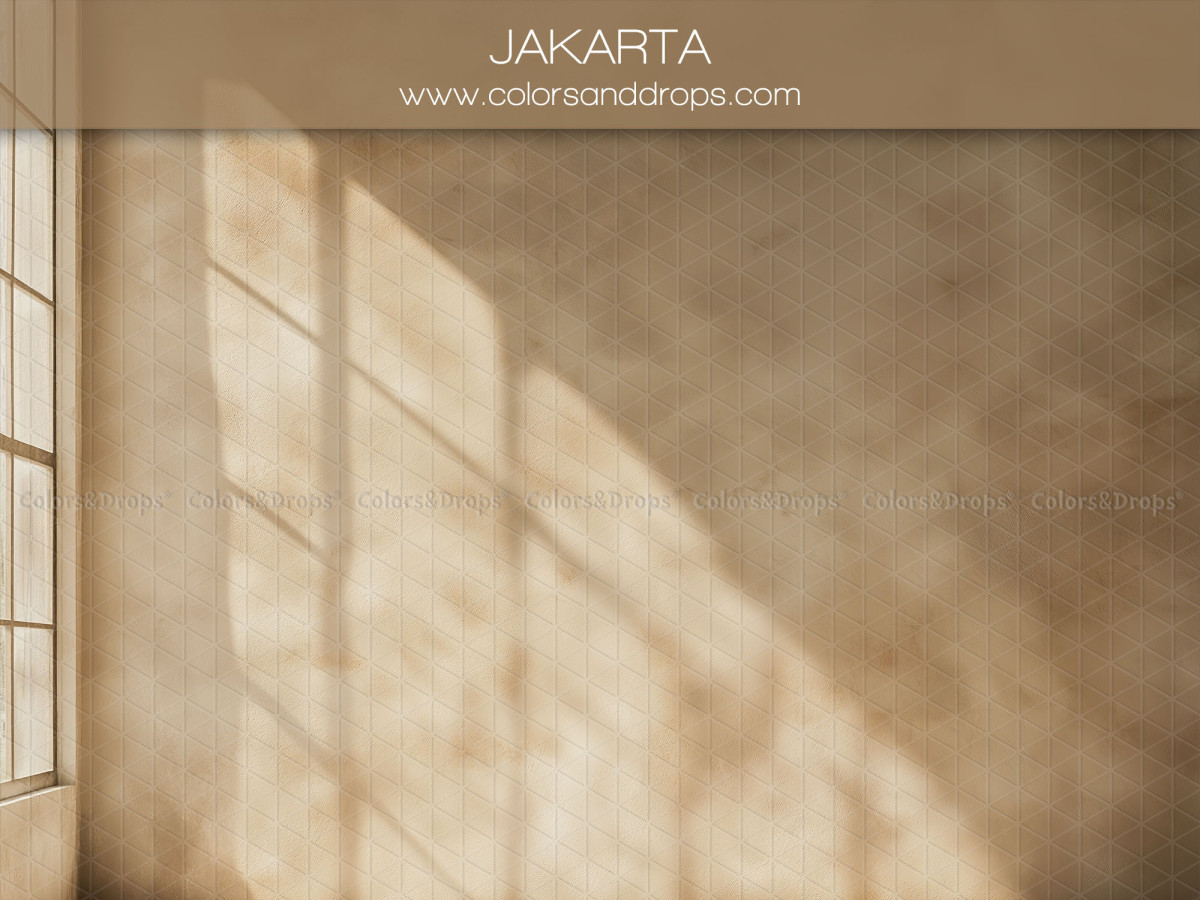Fond photo grossesse et portrait Jakarta – mur beige texturé avec ombres de fenêtre | Colors&Drops