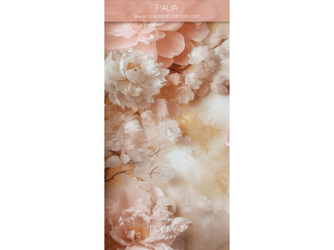 Fondo fotográfico Palia – peonías rosa melocotón pintadas efecto difuminado | Colors&Drops
