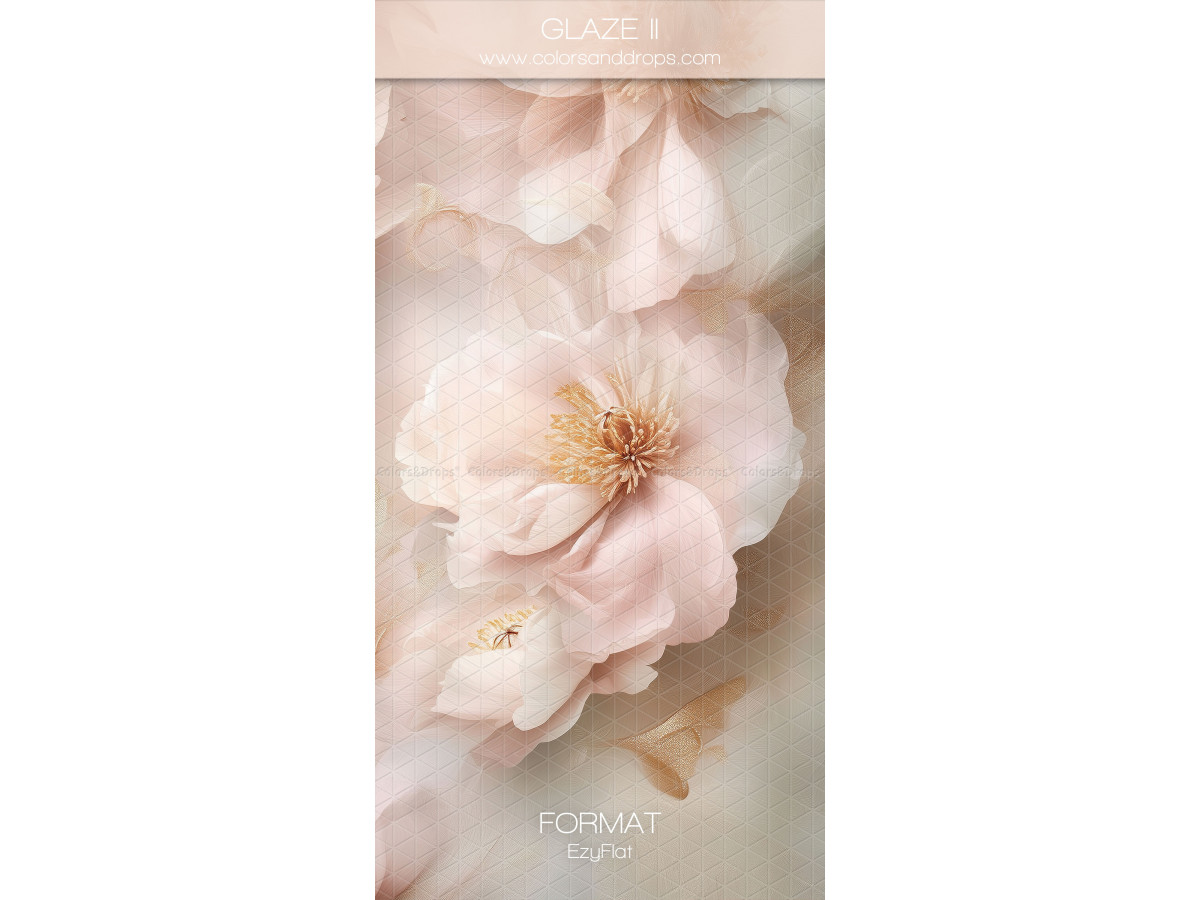 Photo backdrop Glaze II – large painted powder pink flowers | Colors&Drops
