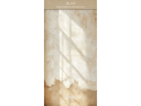 Photo backdrop Silas – weathered cream wall with window shadows | Colors&Drops