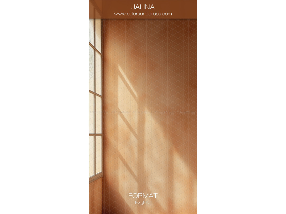 Photo backdrop Jalina – copper wall with window and light shadows | Colors&Drops