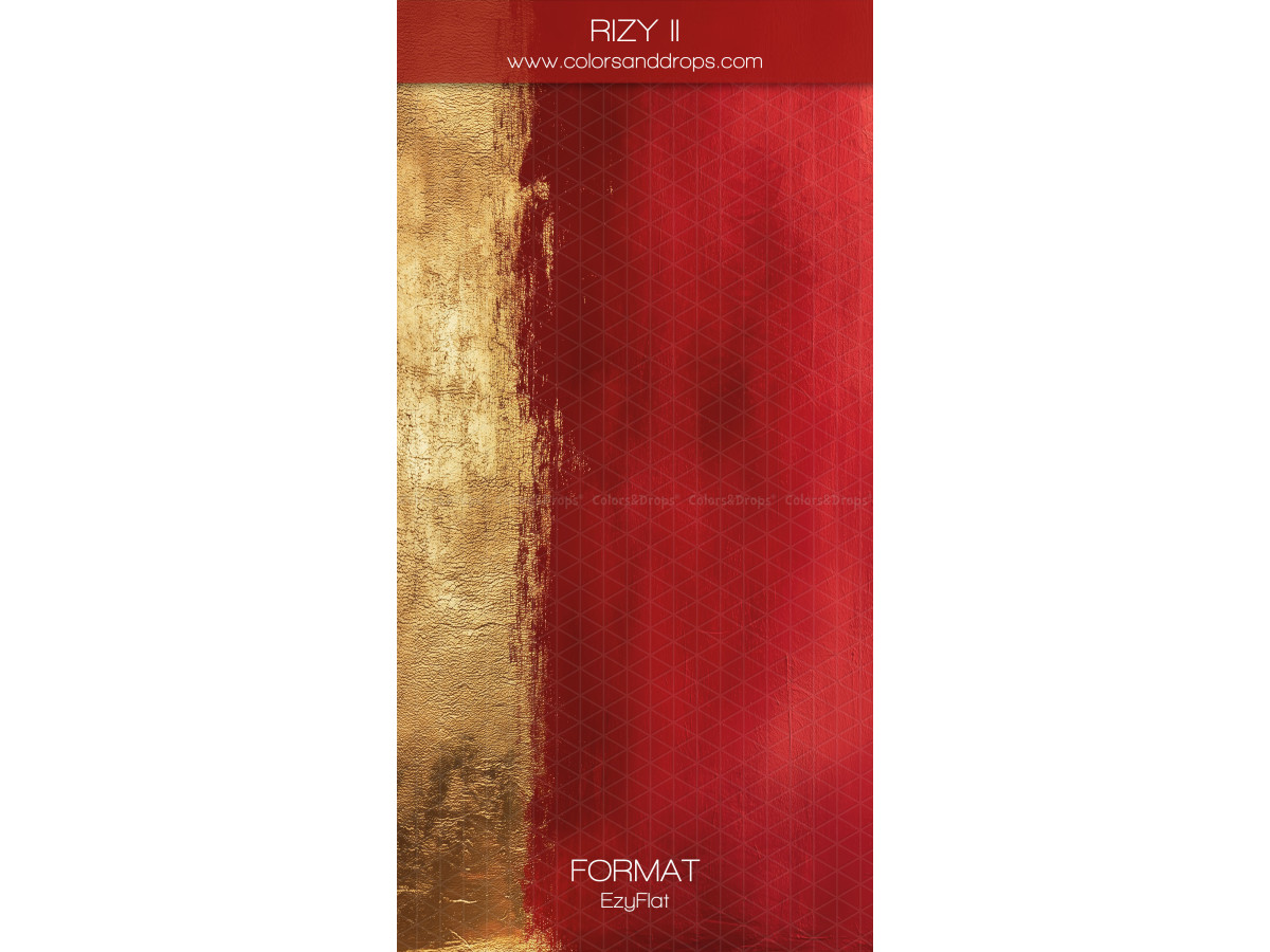 Fond photo rouge texturé Rizy II – texture effet peinture rouge avec bande dorée | Colors&Drops