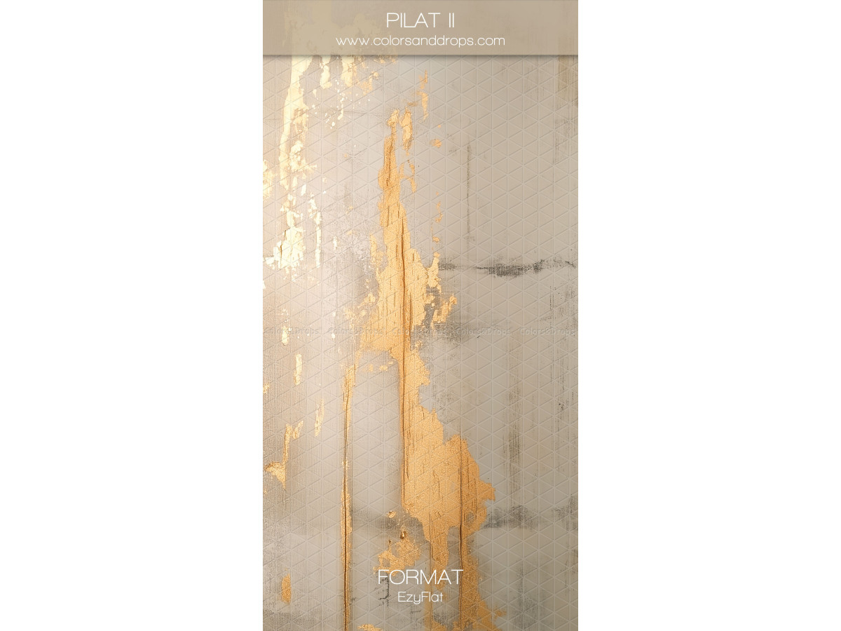 Light grey textured photo backdrop Pilat II – light grey concrete texture with gold streaks | Colors&Drops