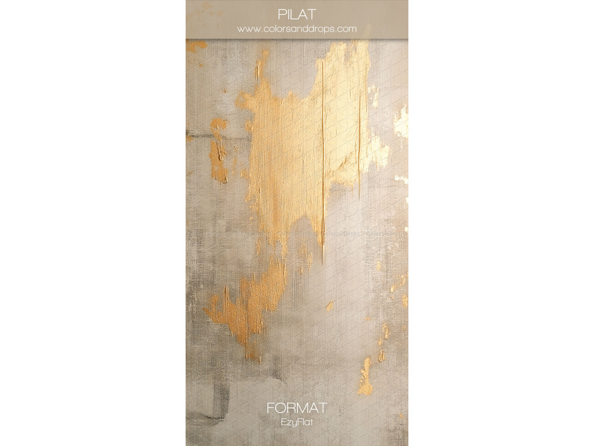 Grey textured photo backdrop Pilat – grey concrete texture with gold streaks | Colors&Drops