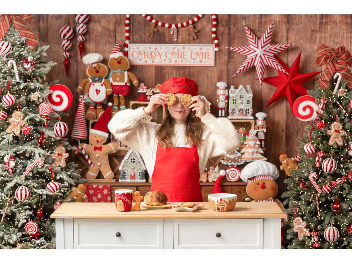Fond photo de Noël La Fabrique des Pains D'Epices – fabrique de pains d'épices sur mur en bois | Colors&Drops