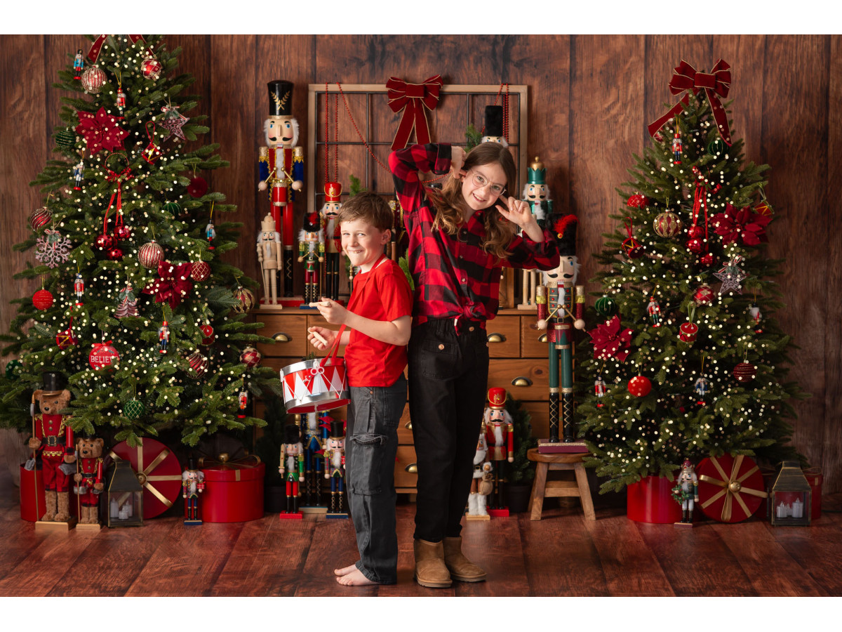Fondo fotográfico de esquina de Navidad Room Casse Noisettes – cascanueces y abetos | Colors&Drops