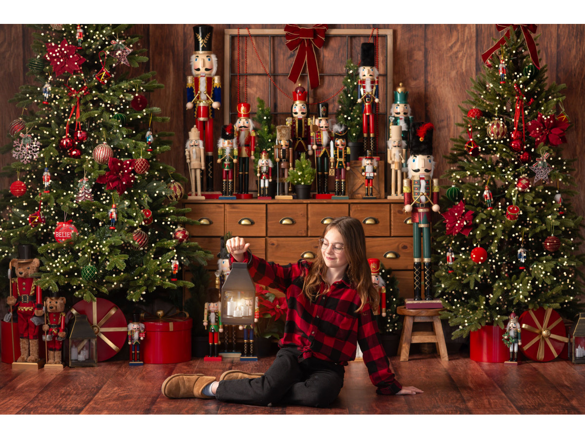 Fondo fotográfico de esquina de Navidad Room Casse Noisettes – cascanueces y abetos | Colors&Drops