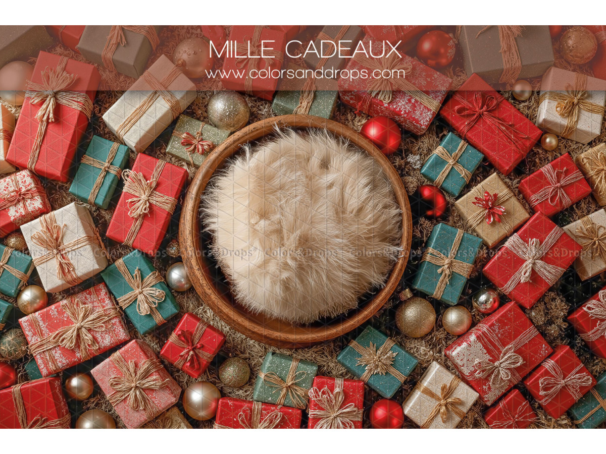 Newborn photo backdrop Mille Cadeaux – fur nest among Christmas gifts | Colors&Drops