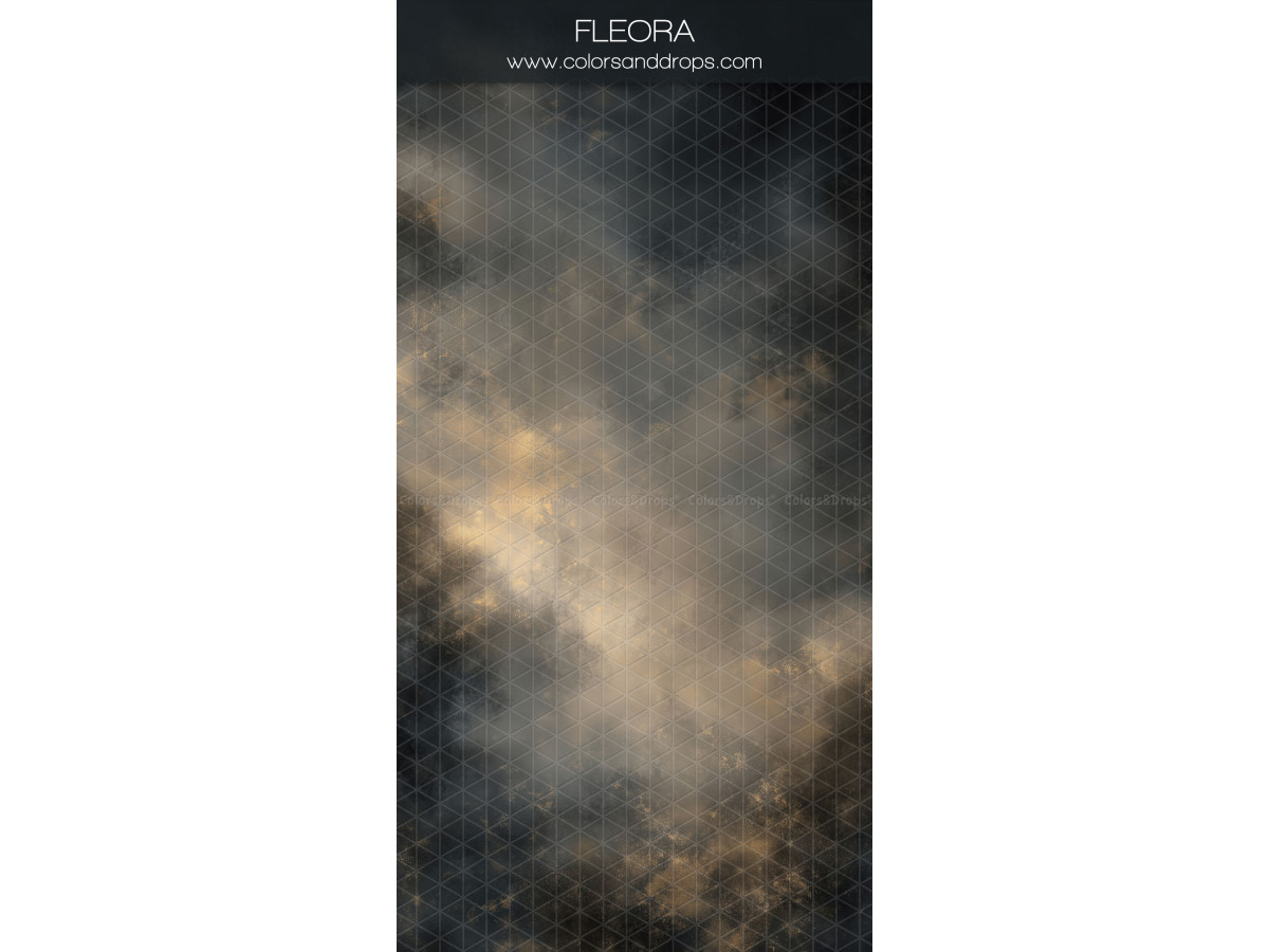 Fondo y suelo fotográficos negro texturizados Fleora – textura efecto pintura negra y dorada nubosa | Colors&Drops