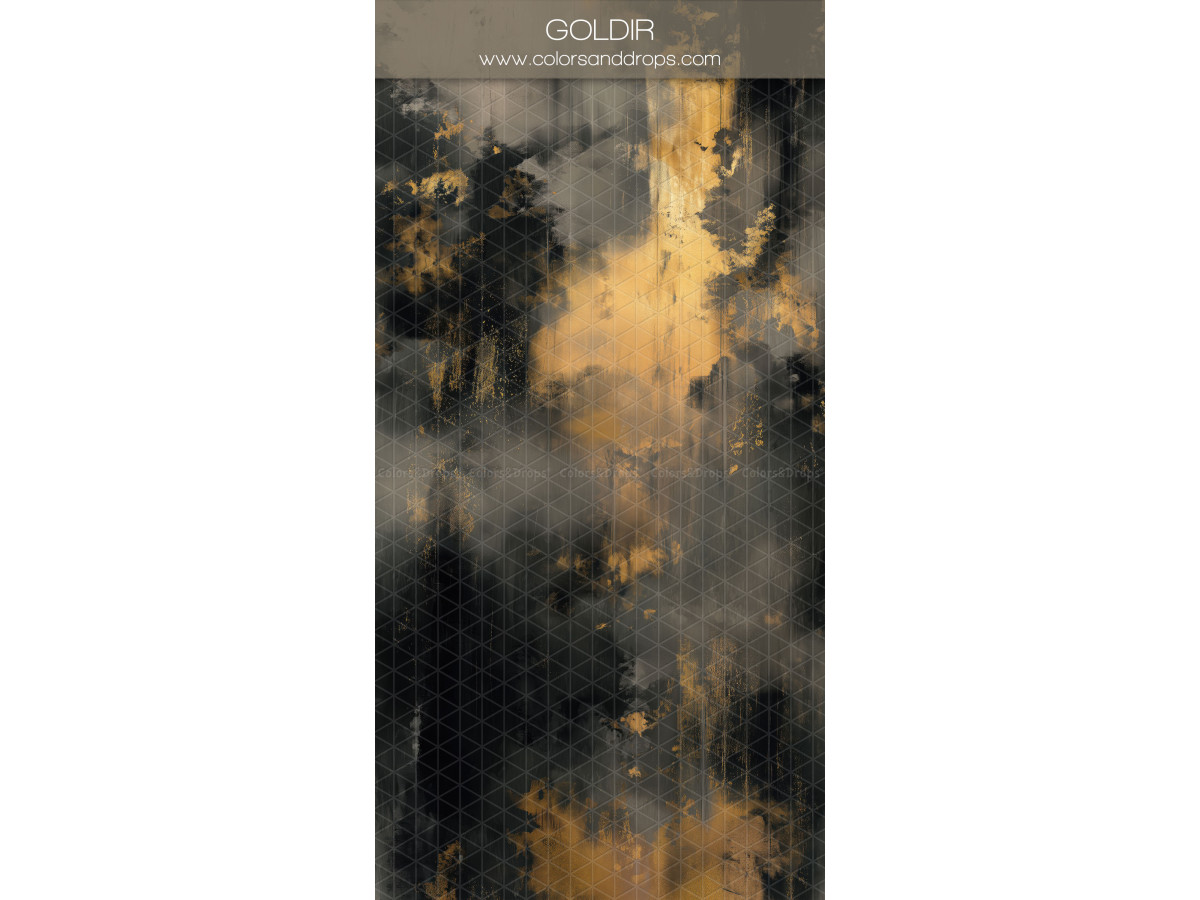 Black textured photo backdrop & floor Goldir – black and gold painted texture | Colors&Drops