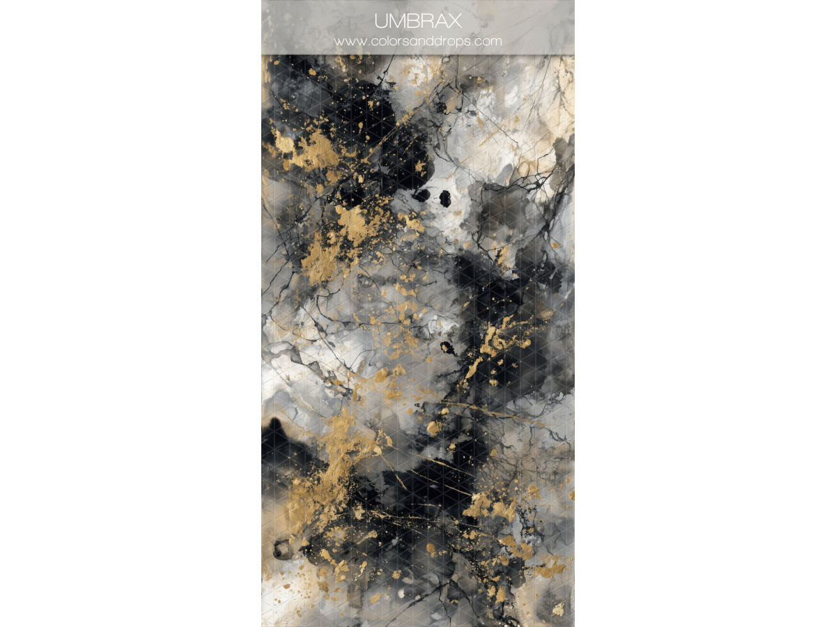 Black textured photo backdrop & floor Umbrax – black, white and gold marble texture | Colors&Drops