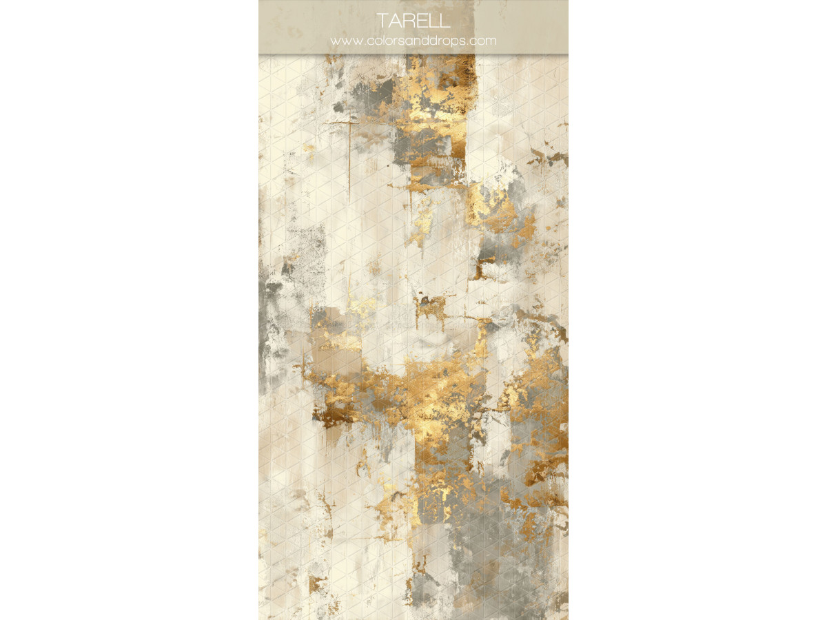 Cream textured photo backdrop & floor Tarell – cream painted texture with gold leaf | Colors&Drops