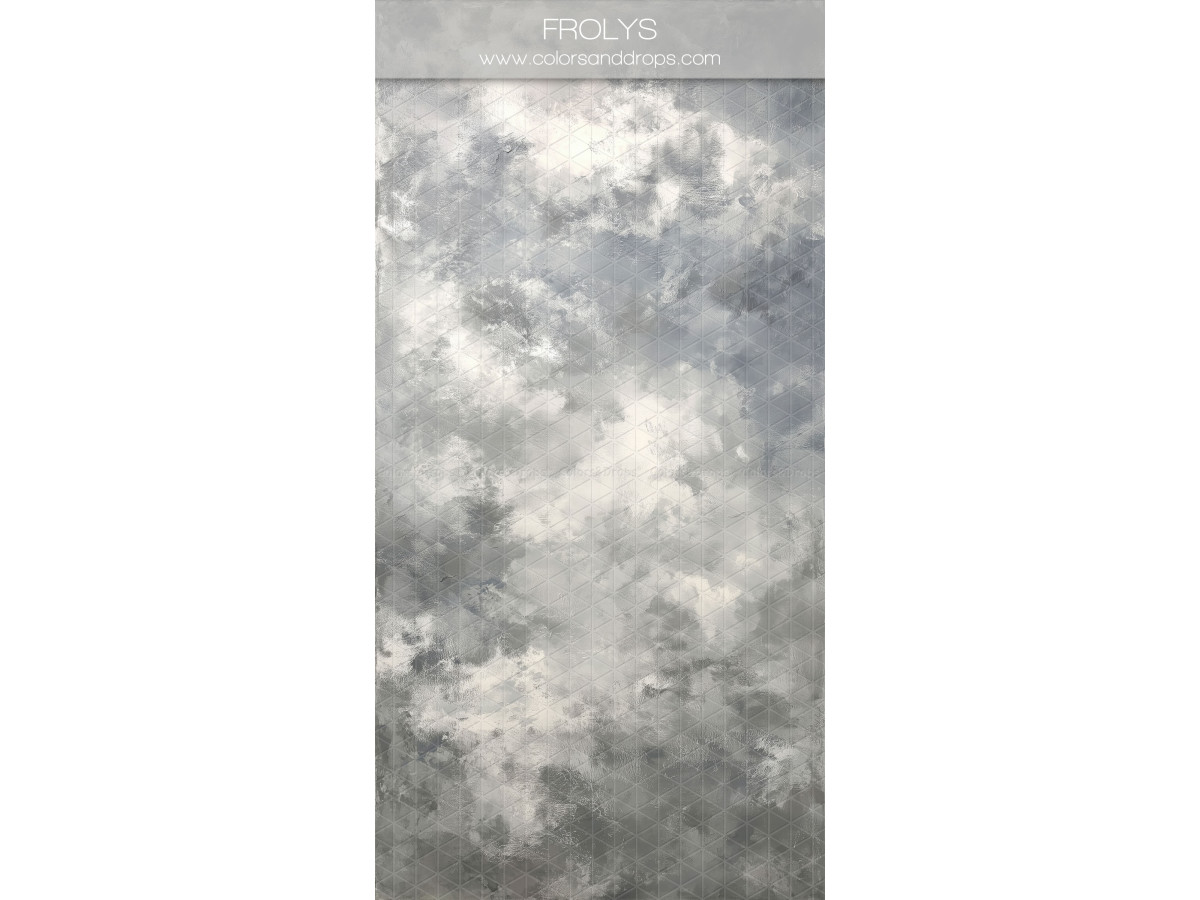 Grey textured photo backdrop & floor Frolys – cloudy grey and white painted texture | Colors&Drops