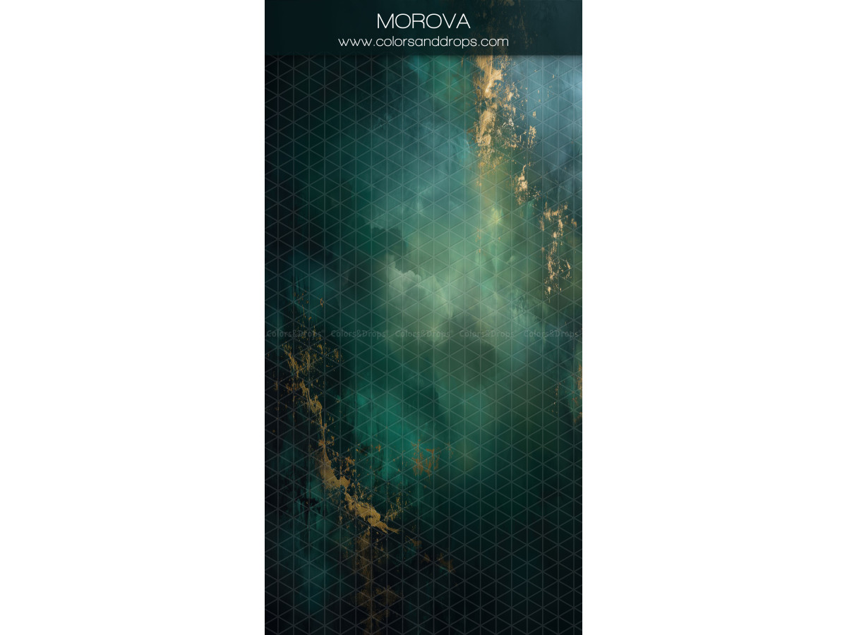 Fondo y suelo fotográficos verde oscuro texturizados Morova – textura verde oscuro con vetas doradas | Colors&Drops