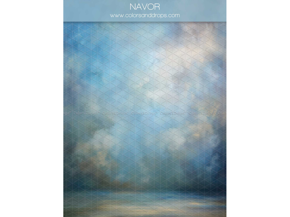 Fond photo bleu texturé Navor – ciel nuageux bleu avec horizon | Colors&Drops