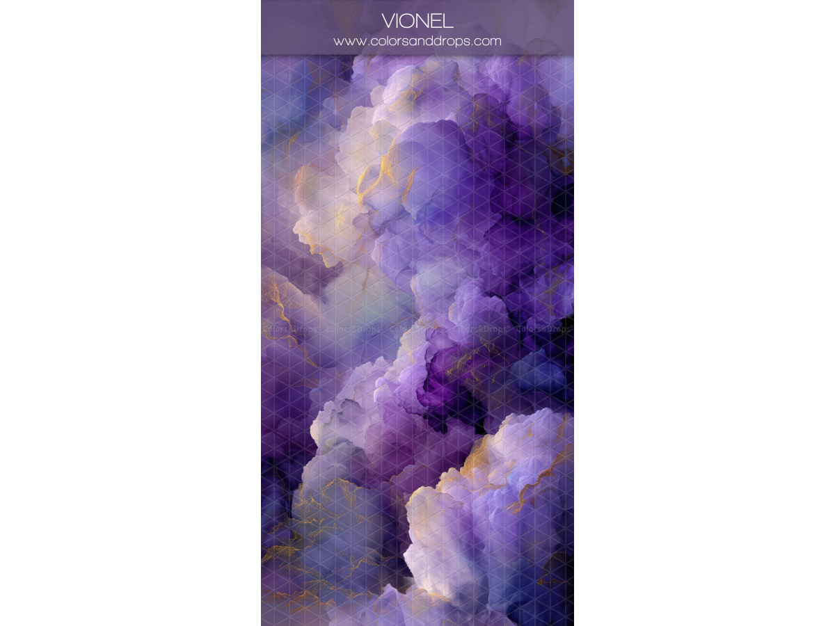 Fond photo violet texturé Vionel – fleurs violettes peintes effet vaporeux | Colors&Drops