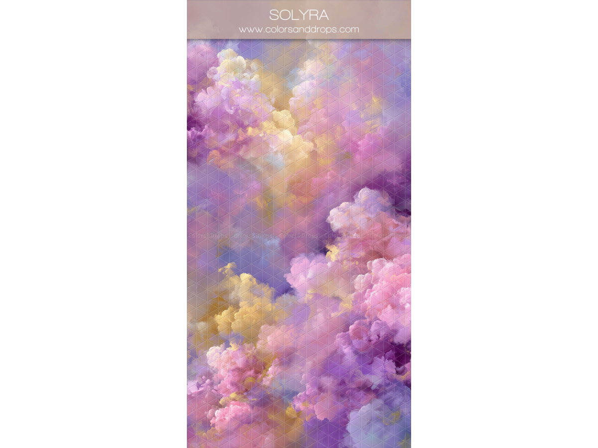 Fond photo rose texturé Solyra – fleurs roses et violettes peintes avec or | Colors&Drops