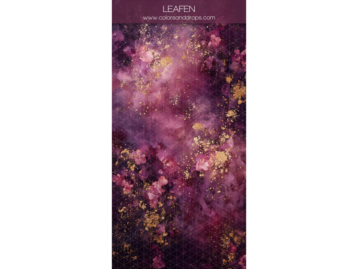 Fond photo prune texturé Leafen – texture prune et rose avec paillettes dorées | Colors&Drops