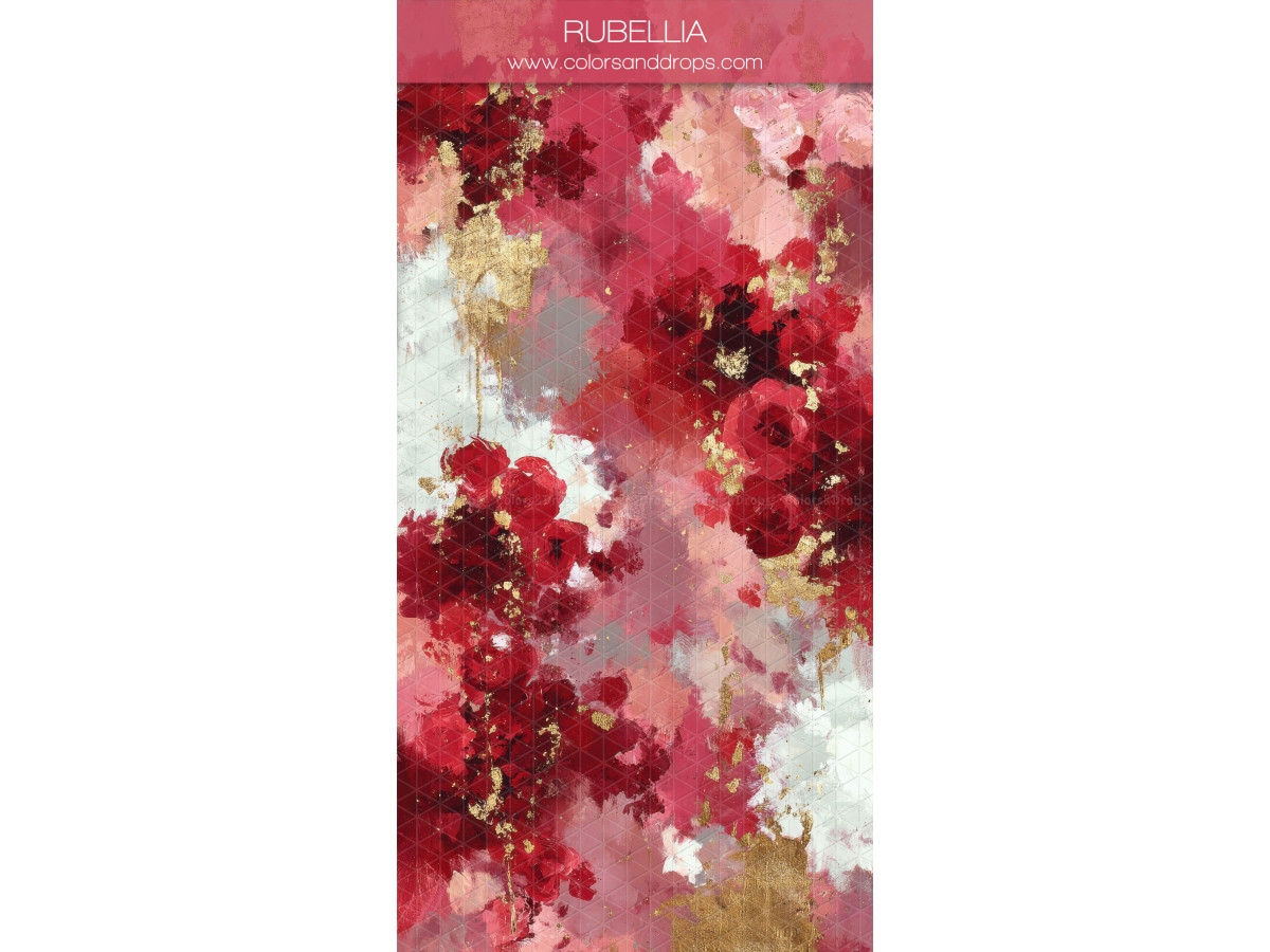 Fondo y suelo fotográficos rojo texturizados Rubellia – flores rojas y rosas pintadas abstractas | Colors&Drops