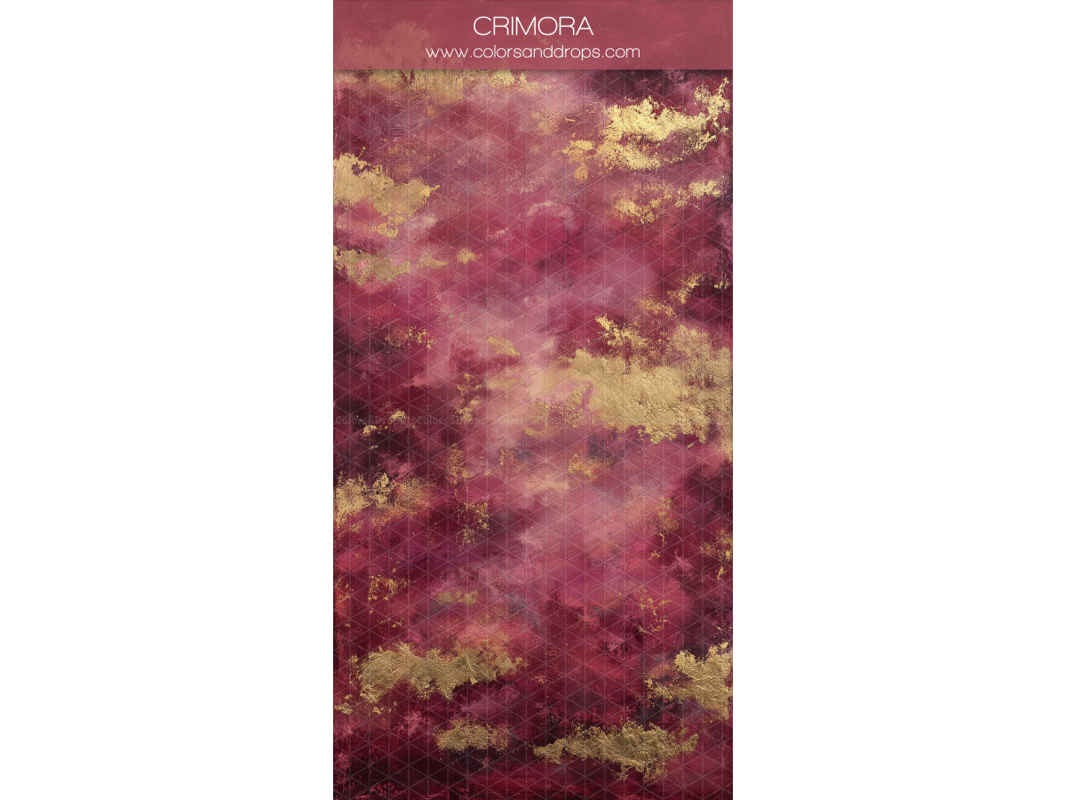 Fond photo framboise texturé Crimora – texture framboise avec traits dorés | Colors&Drops