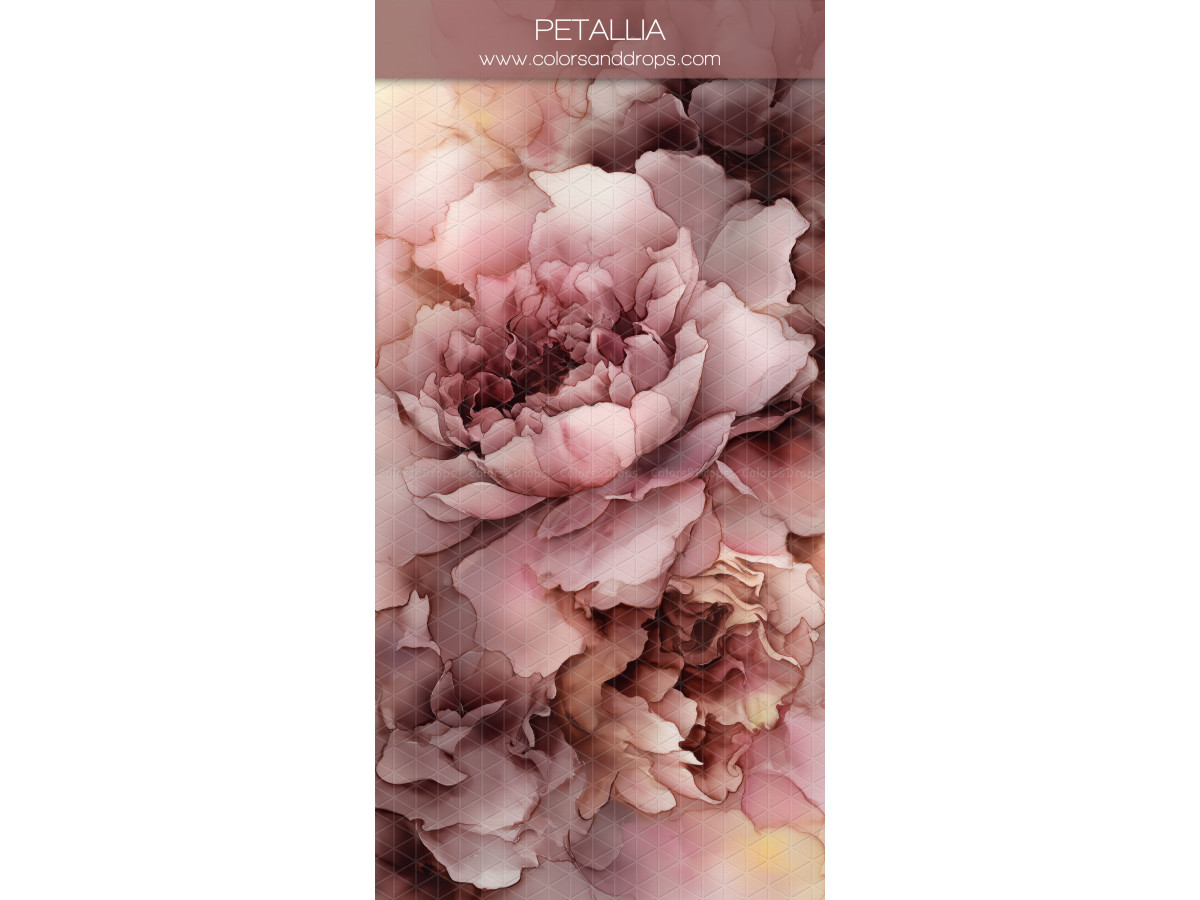 Fond photo vieux rose texturé Petallia – pivoines vieux rose peintes | Colors&Drops