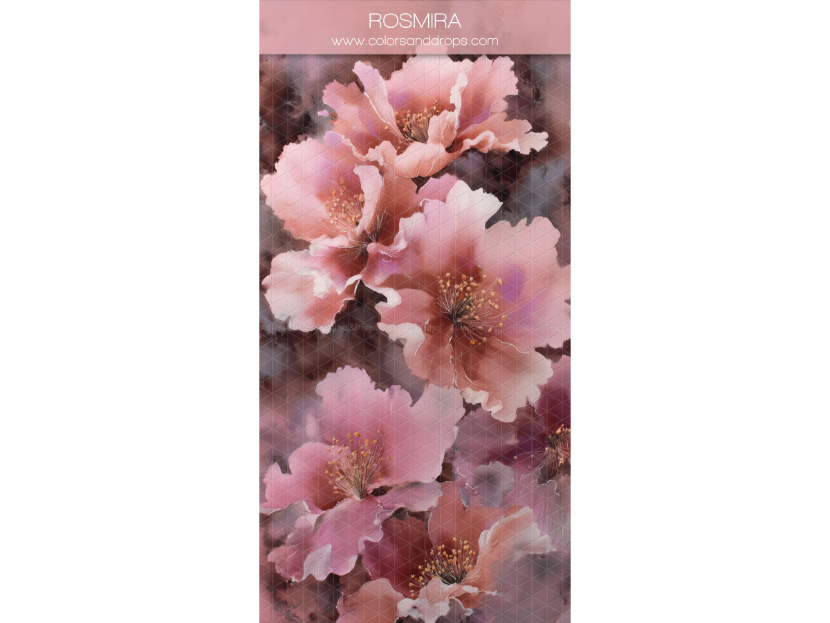 Fond photo rose texturé Rosmira – fleurs roses peintes sur fond sombre | Colors&Drops
