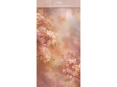 Fond photo rose poudré texturé Lyria – texture rose poudré avec branches fleuries | Colors&Drops
