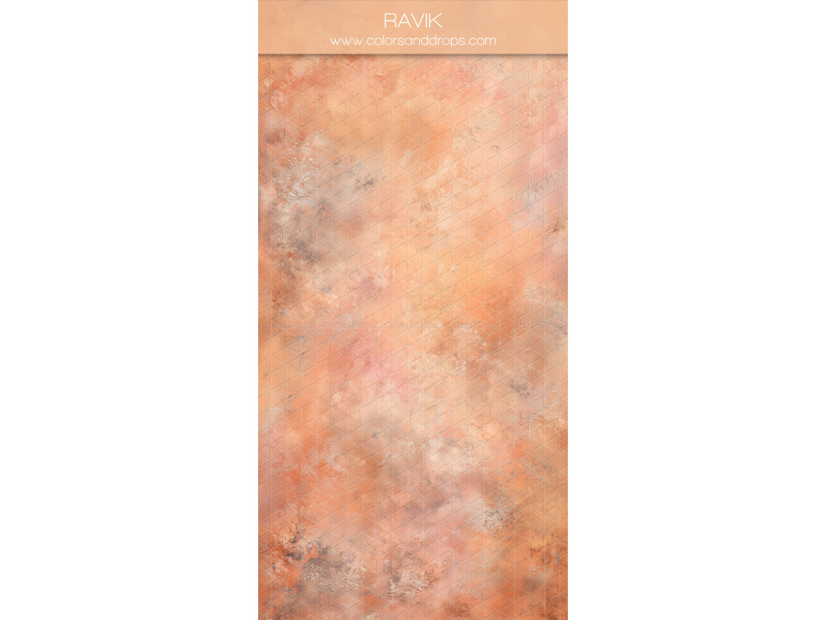 Peach textured photo backdrop & floor Ravik – mottled peach painted texture | Colors&Drops