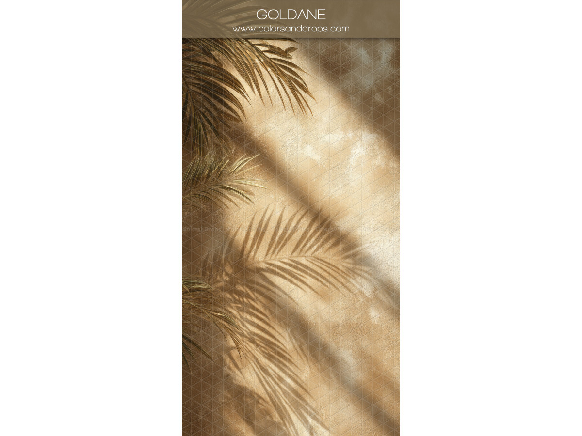 Beige textured photo backdrop & floor Goldane – palm leaf shadows on beige and cream wall | Colors&Drops