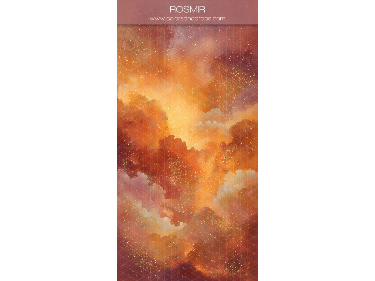 Fond photo orange texturé Rosmir – nuages orange et rouges flamboyants | Colors&Drops