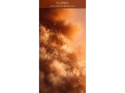 Fond photo orange texturé Flaren – nuages orangés avec paillettes dorées | Colors&Drops