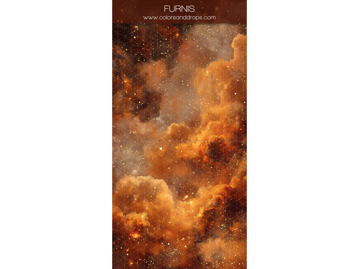 Copper textured photo backdrop & floor Furnis – coppery and dark clouds with sparkles | Colors&Drops