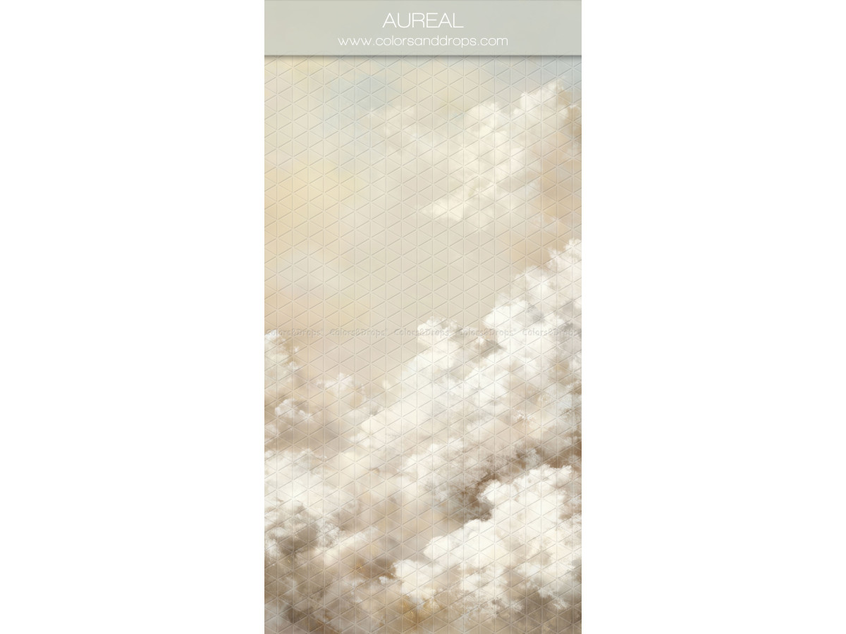 Fond photo blanc texturé Aureal – nuages blancs peints sur fond beige | Colors&Drops