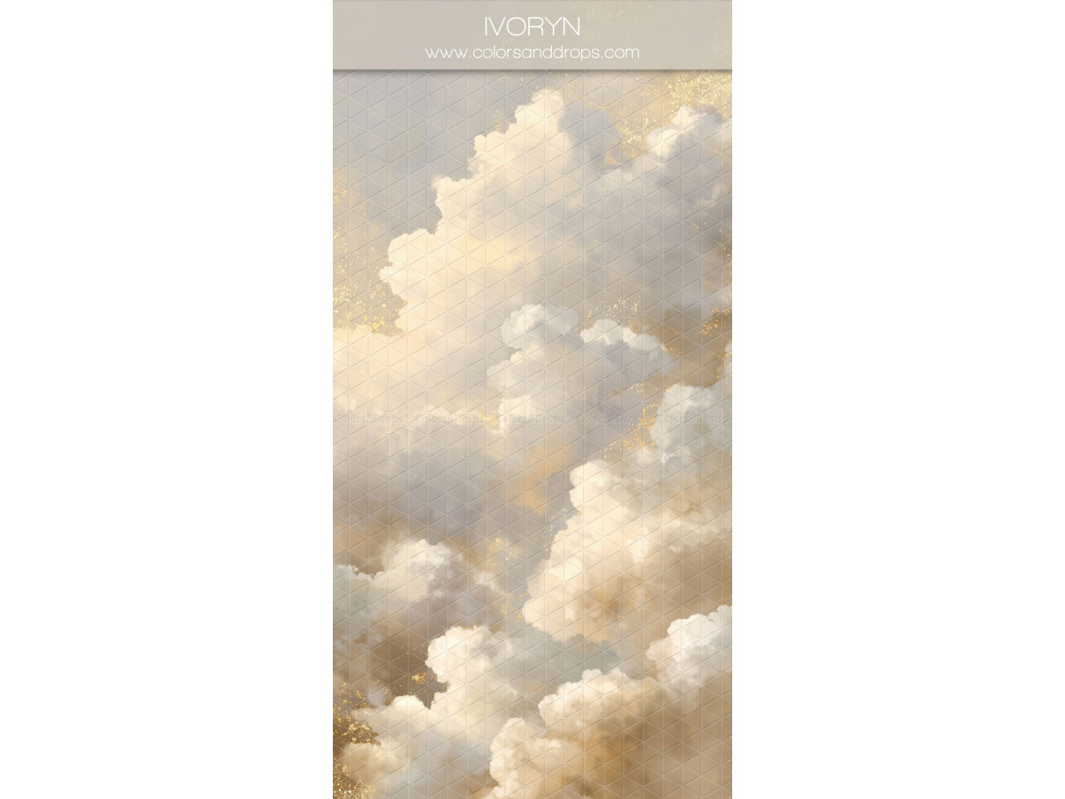 Fondo y suelo fotográficos crema texturizados Ivoryn – nubes crema pintadas efecto cielo barroco | Colors&Drops