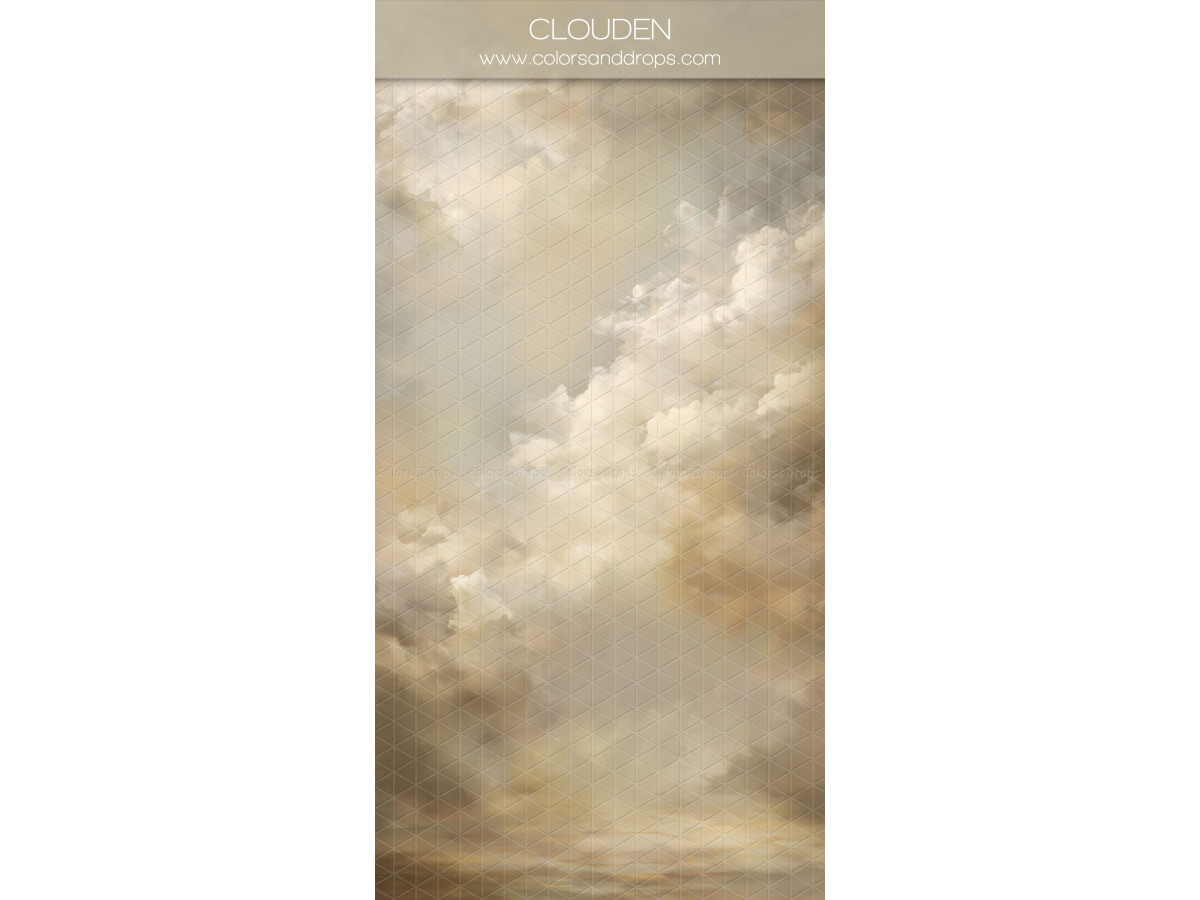 Fond photo crème texturé Clouden – nuages crème peints avec horizon | Colors&Drops