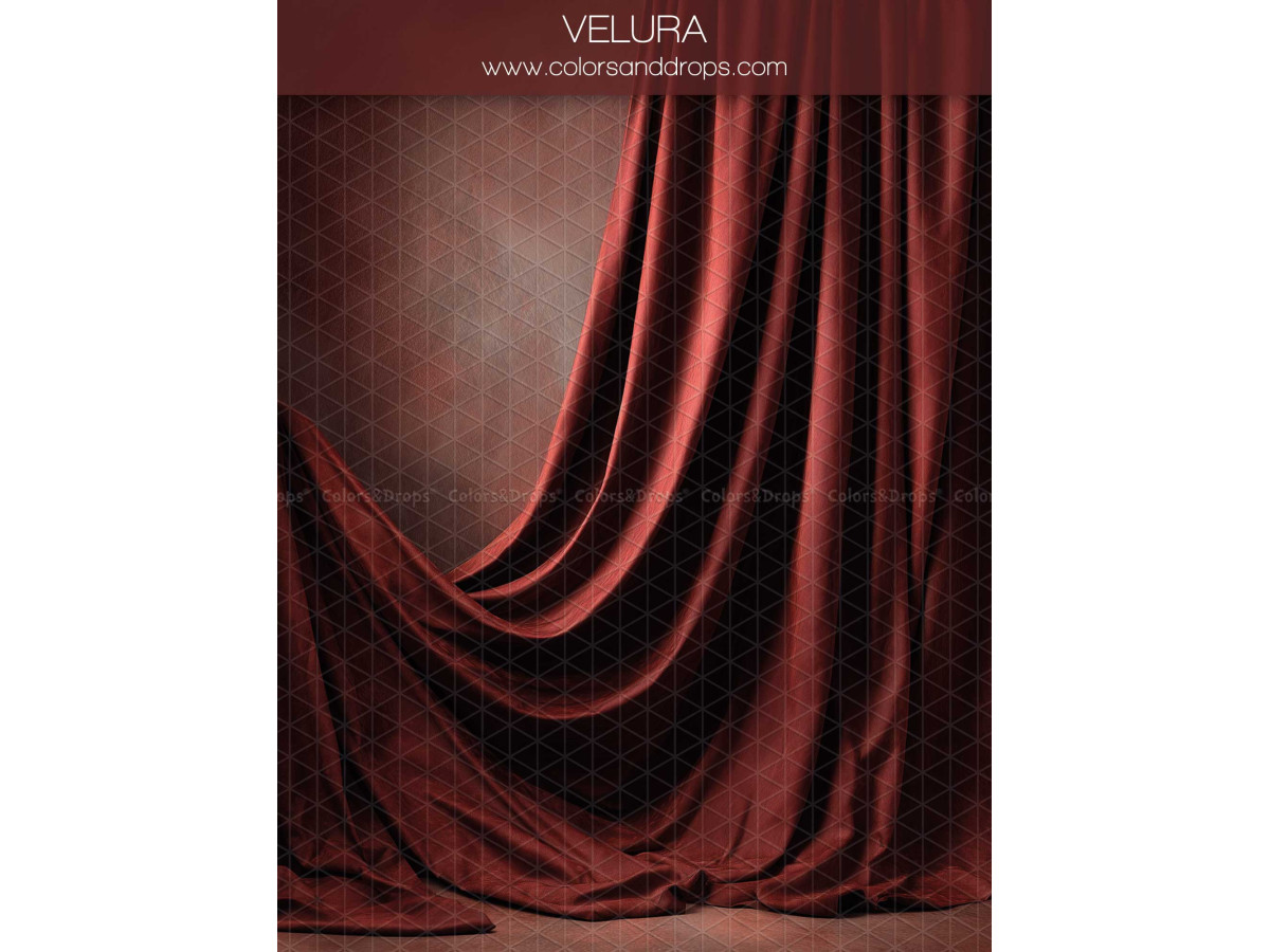 Fondo fotográfico de embarazo y retrato Velura – cortinas de terciopelo rojo oscuro drapeadas | Colors&Drops