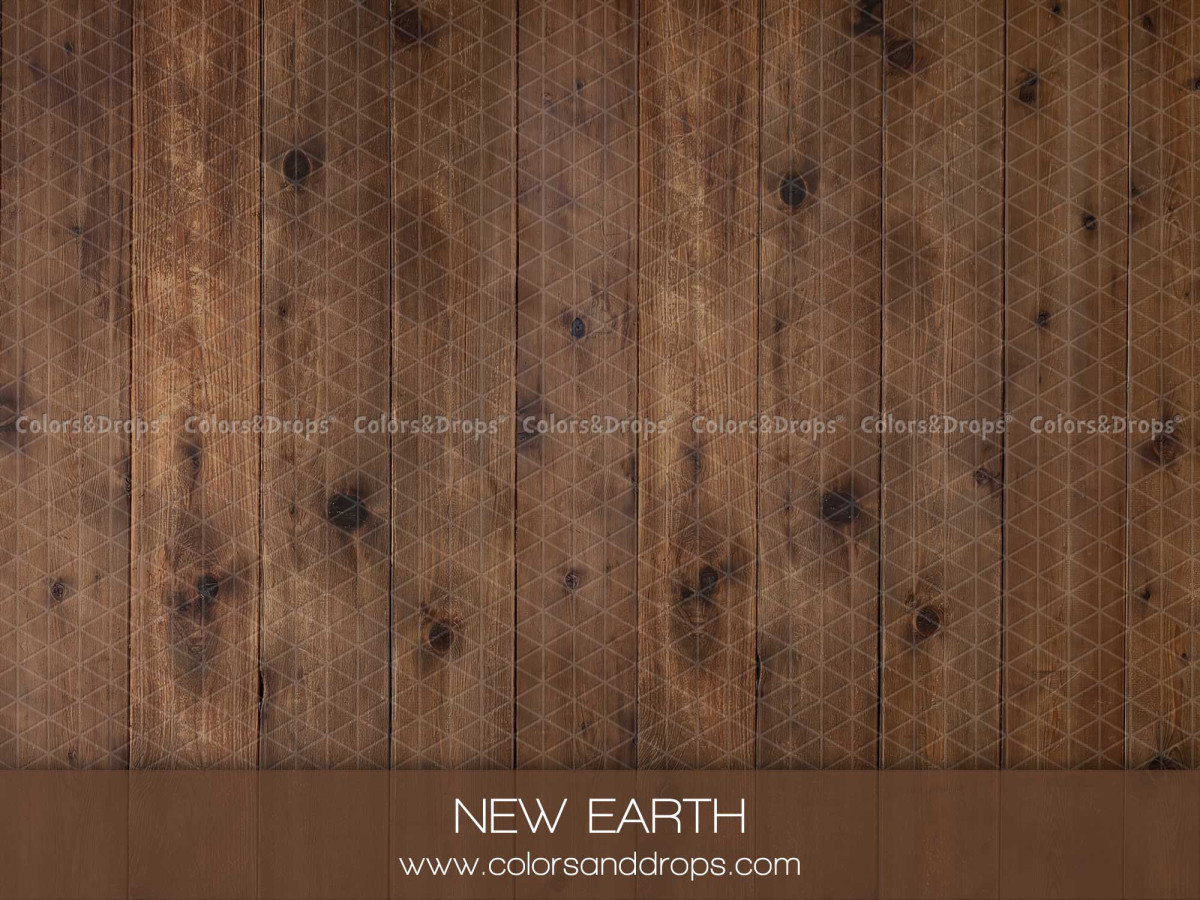 Photo floor New Earth – knotty brown wooden planks | Colors&Drops